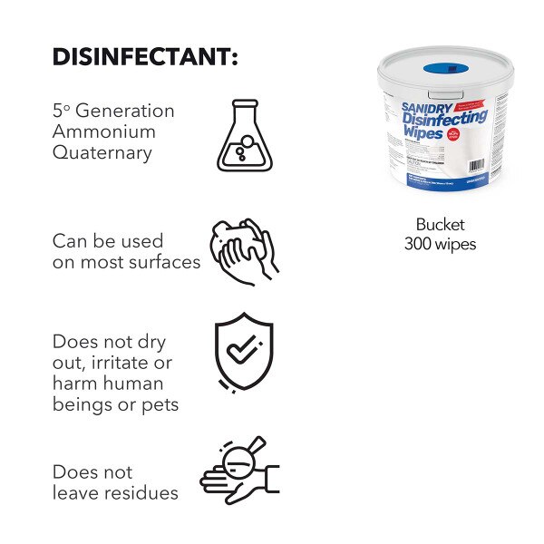 Sanidry Disinfecting Wipes, how to
